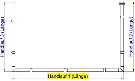 Maß-Skizze: Handlauf Länge 1